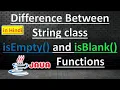 Difference Between String class isEmpty and isBlank In Hindi