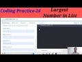 Coding Practice 24 Largest Number in List Nxtwave CCBP