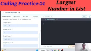 Coding Practice 24 Largest Number in List Nxtwave CCBP
