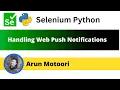 Handing Web Push Notifications using Selenium Python Selenium Python