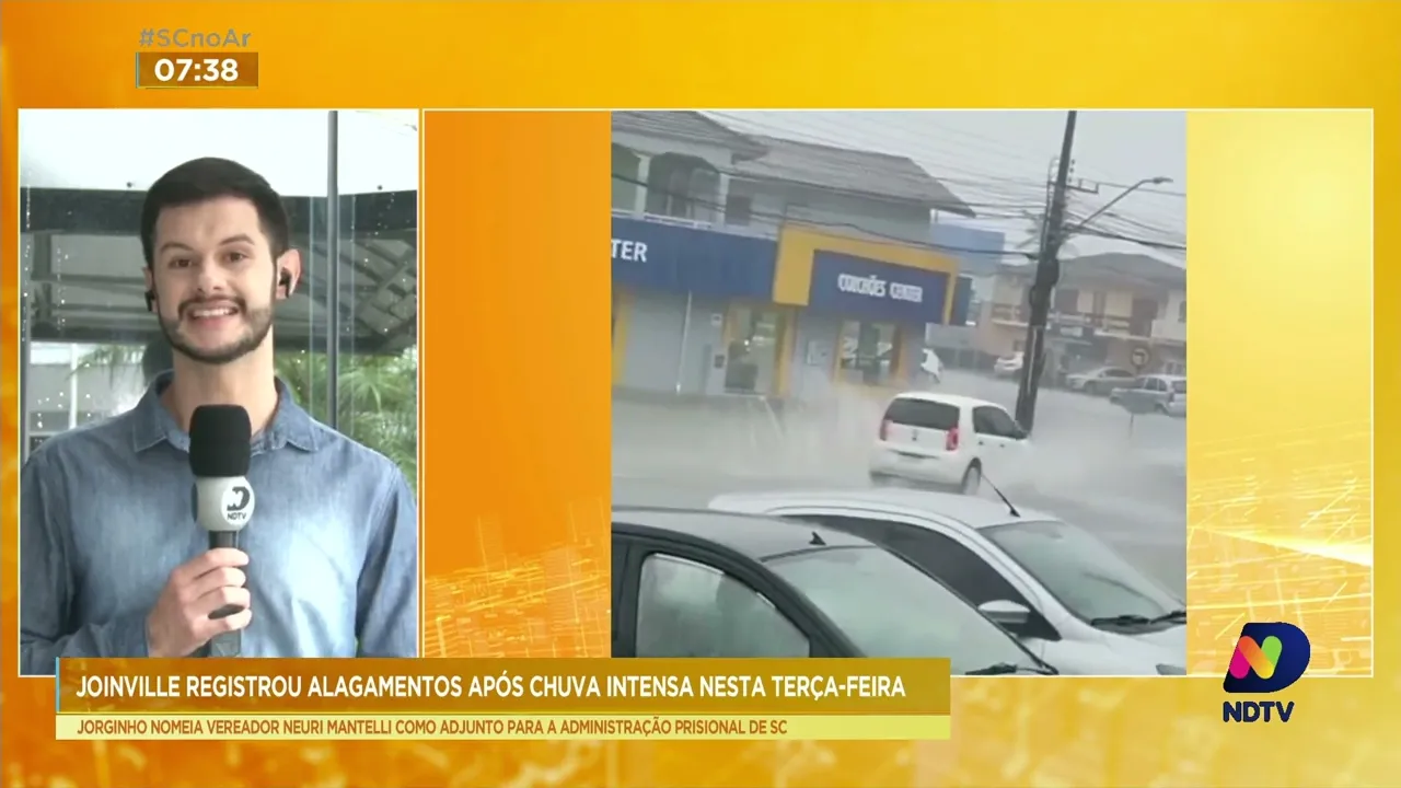 Joinville registrou alagamentos após chuva intensa nesta terça-feira