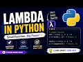 Topic 20 Lambda Function in Python Easy Explanation for Beginners