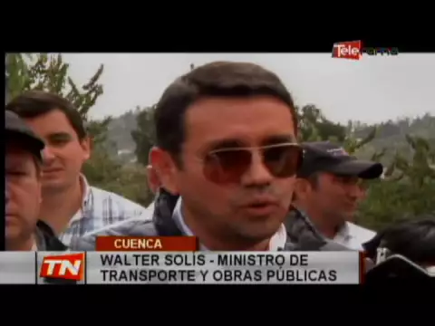 Ministro de transporte Walter Solís, constató obras del Azuay
