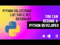 Python Collections List Tuple Set Dictionary Python Tutorial Series EMC Academy
