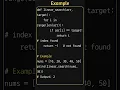 Linear Search in Python