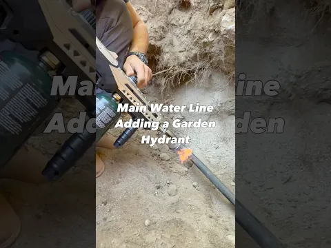 How to add a garden hydrant to the main water line! #diy #tools #construction