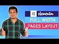 How to make elementor full width pages - Elementor canvas vs full width