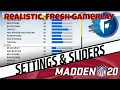 My Madden 20 Realistic Sliders Updated