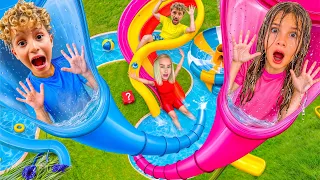 RENKLİ PORTAL İLE RENKLİ KAYDIRAKTAN KAYDIK ‼️ KUZEY ELİF RENKLİ AQUAPARK !!