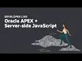 Oracle APEX Server-side JavaScript