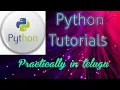 Decision making statements in python Python tutorials in telugu