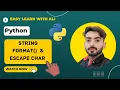 9-Format Method Escape Characters in python very important