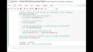 Day 166 Cloud File Sharing using Python