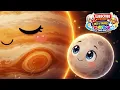 Jupiter Hums to the Moon 🪐Peaceful Space Lullaby for Kids 🌙 Kids Space Lullaby