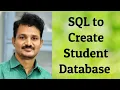 SQL to create student database and compute the result