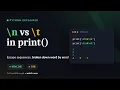 Python in 180 Seconds - Escape Sequences