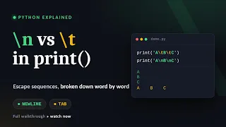 Python in 180 Seconds - Escape Sequences