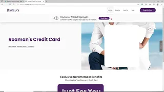 How to Login Roamans Credit Card Roamans Credit Card Login Page for Online Payment