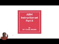 ARM Instruction set Part II