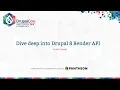 DrupalCon Amsterdam 2019 Dive deep into Drupal 8 Render API