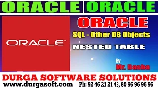 Oracle Tutorial Oracle Sql Other DB Objets Nested Table by basha