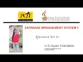 Question Set 01 Database Management System Java Institute