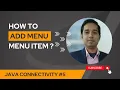 How to create a menu bar menu and menu item in Java