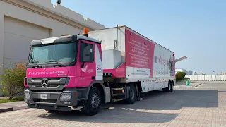 نادي سيدات كلباء يستضيف حافلة القافلة الوردية 