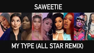 saweetie my type all star female rap remix ft nicki minaj cardi b missy elliott u0026 more 