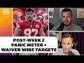 Panic Meter Travis Kelce Sam LaPorta Dalton Kincaid Waiver Wire picks Yahoo Fantasy Forecast