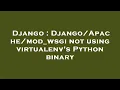 Django mod - wsgi not using virtualenv s Python binary