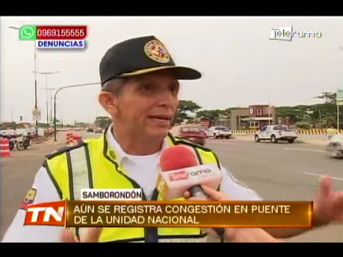 Aún se registra congestión en puente de la Unidad Nacional