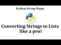 Python String Magic Converting Strings to Lists Like a Pro Learn Python Python Tips