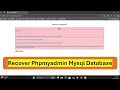 How to Recover Deleted MySQL Database in phpMyAdmin Step-by-Step Guide