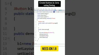 Create button in java using swing