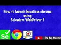 How to Launch headless chrome using selenium