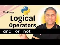 Logical Operators in Python AND OR NOT Python Tutorial for Beginners