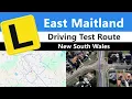 East Maitland Driving Test Route NSW Sample Route Map Practice App