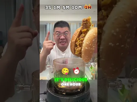 Alright guys, would you dare to try this deep-fried burger?! 🍔💥🤤 #funny #food #buger