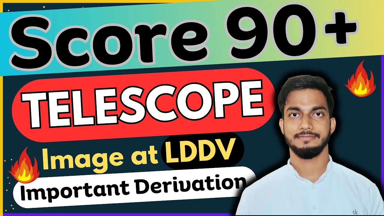 Telescope Derivation | Image at LDDV | question of telescope | Important Derivation | Physics 2025