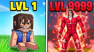 EVOLUINDO como TITAN de ATACK no ATTACK on TITANS Minecraft
