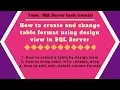 Create table in SQL Server using design view