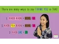 Learn Thai How to say Thank you in Thai like a local