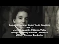 Samuel Coleridge Taylor: Violin Concerto 3rd Movement;  John McLaughlin Williams, Violin