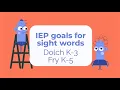 IEP Goals for Sight Words