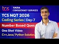 TCS NQT 2026 Coding Series Day-7 Number Based Questions One Shot C Java Python