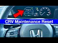 2023 - 2024 Honda CRV Oil Maintenance Reset two methods