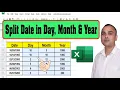 Date Day Month Year Split Date Separate Day Month and Year