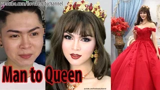 man to woman makeup transformation boy to beauty queen 