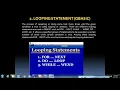 CH - 5 QBASIC PROGRAMMING CONSTRUCT LOOPING STATEMENT PART